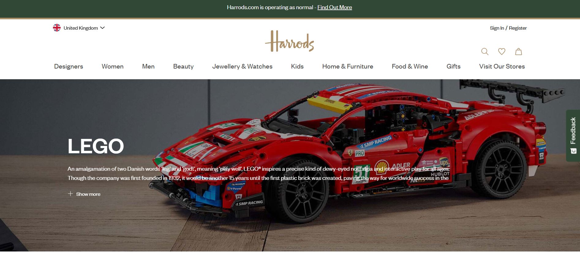 Harrods Toy Department