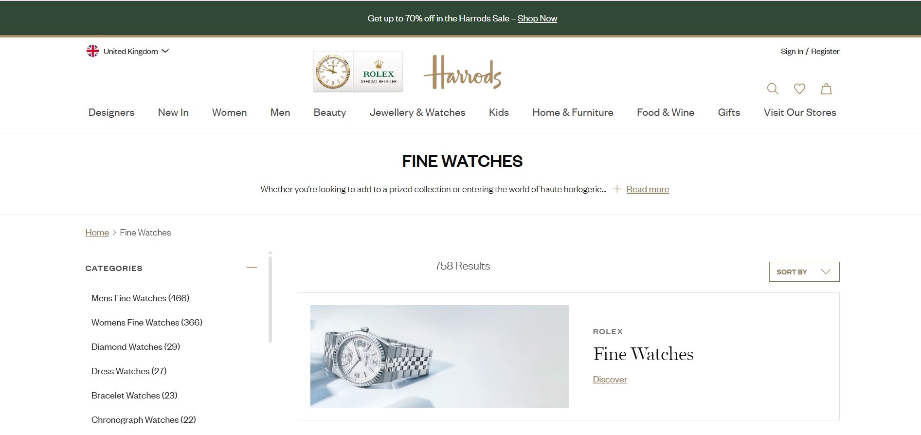 Harrods Fine Watches