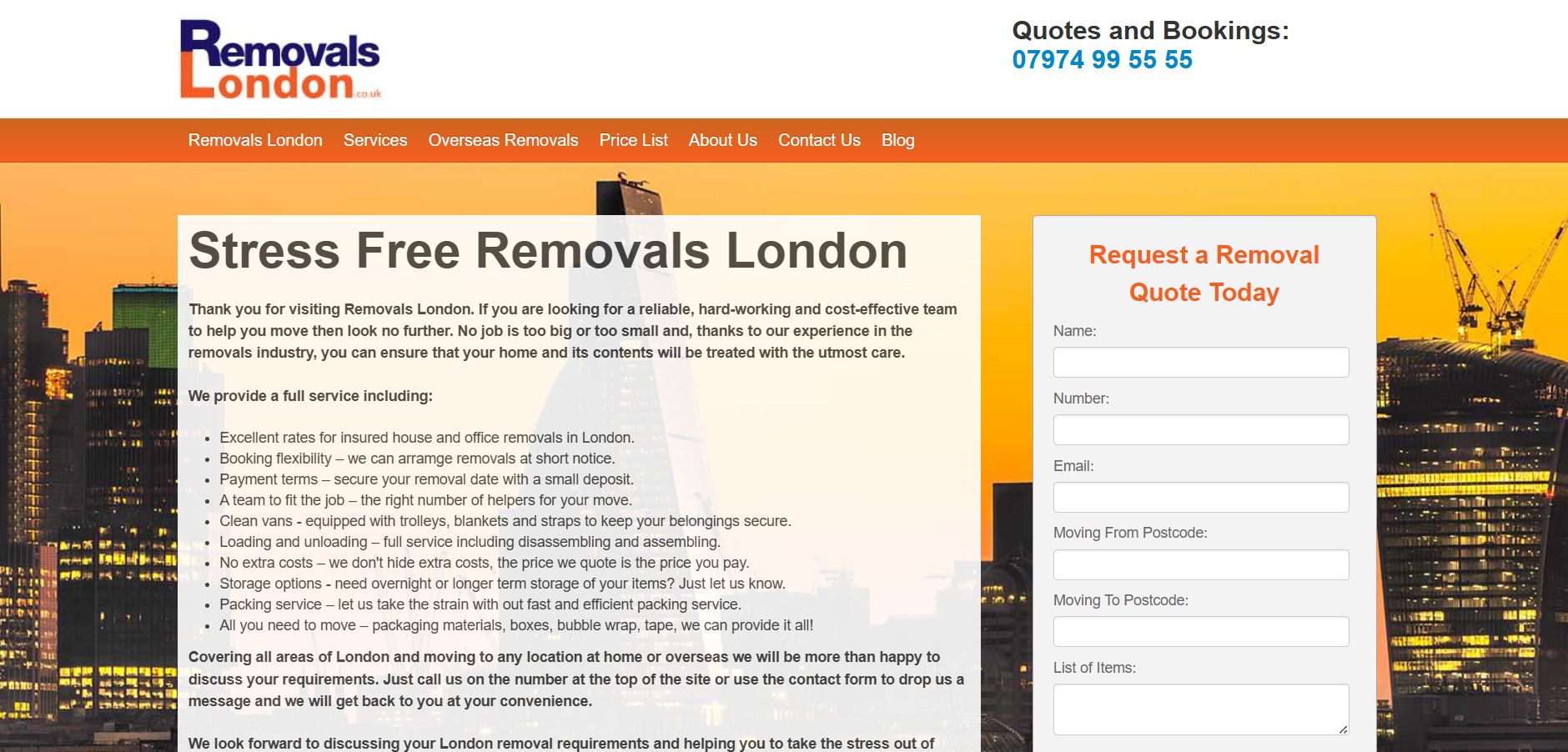 Removals London