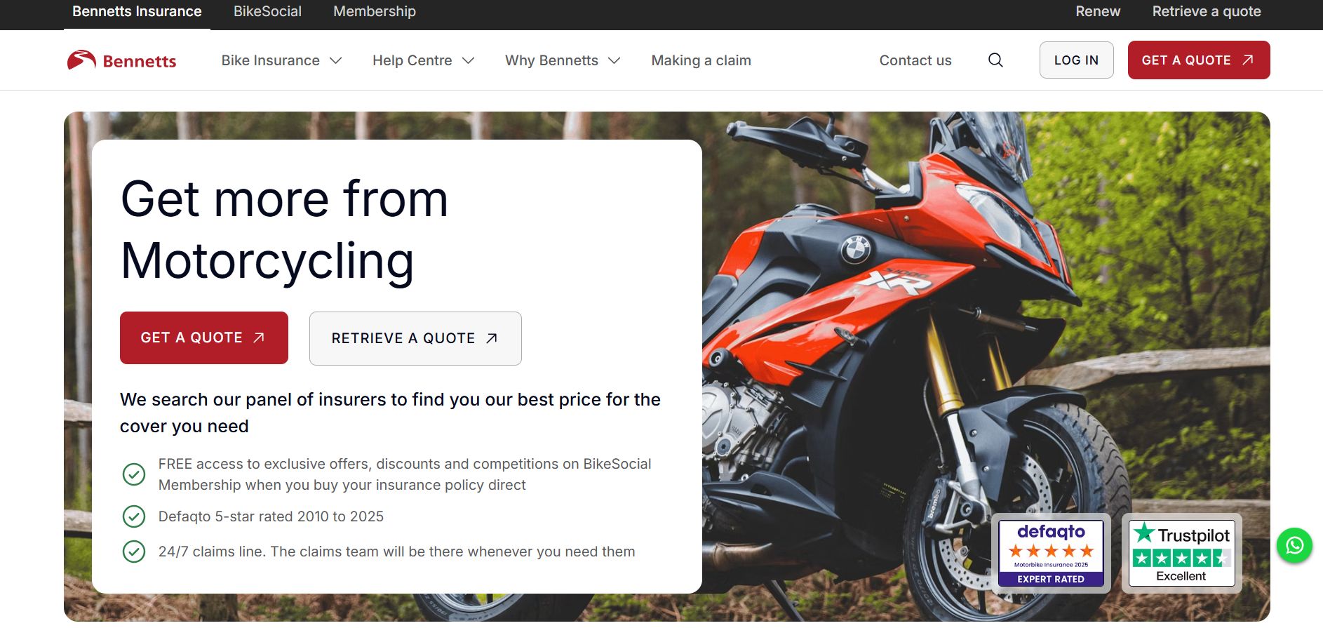 Bennetts Motorbike Insurance