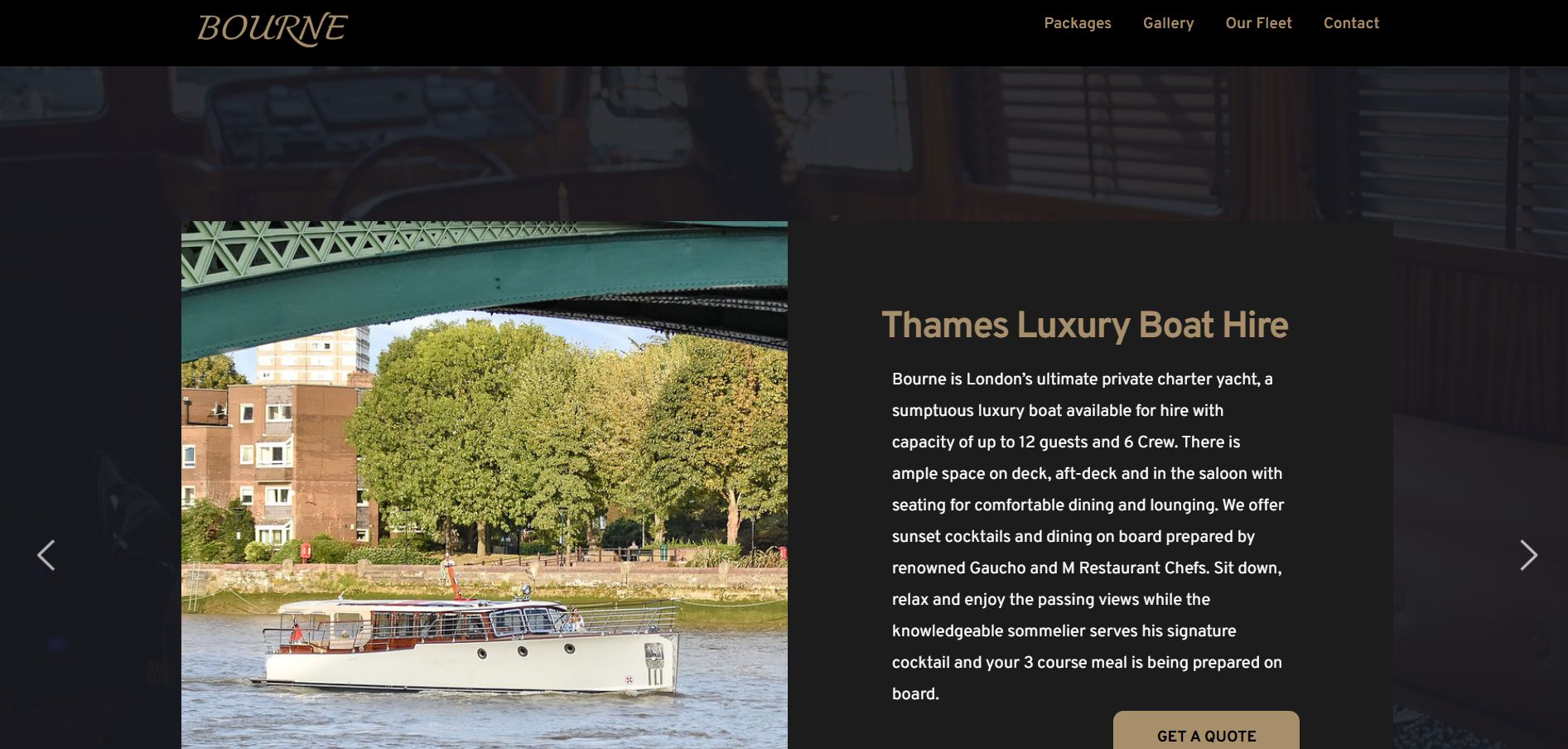 Bourne (via Thames Luxury Boat Hire)