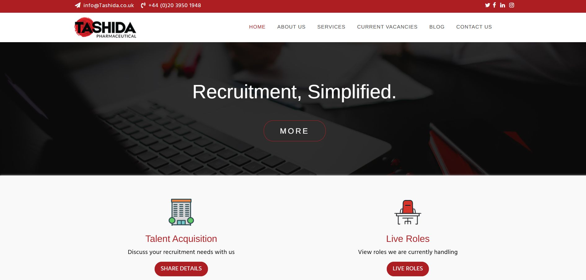 Tashida Pharma Recruitment